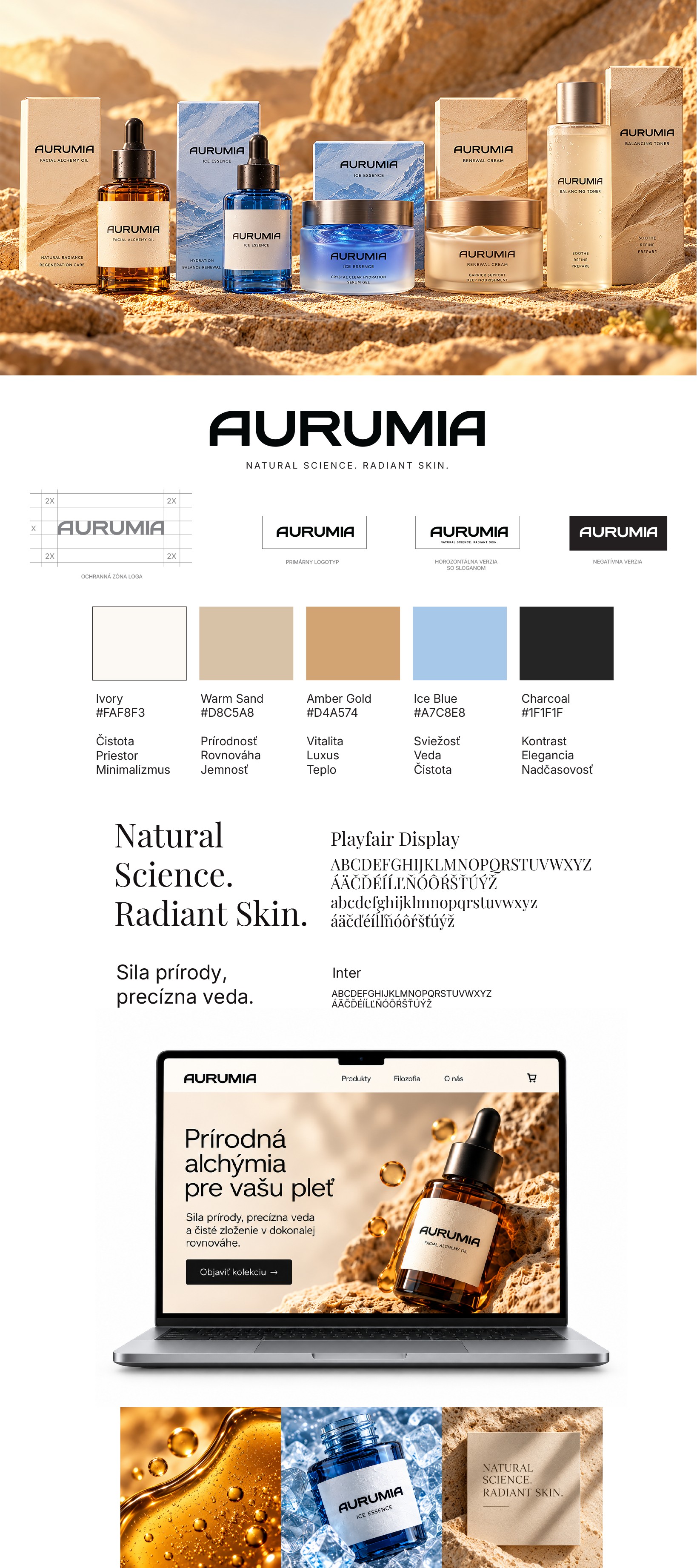 Prípadová štúdia: Brand identity & Produktový dizajn AURUMIA – Na predaj